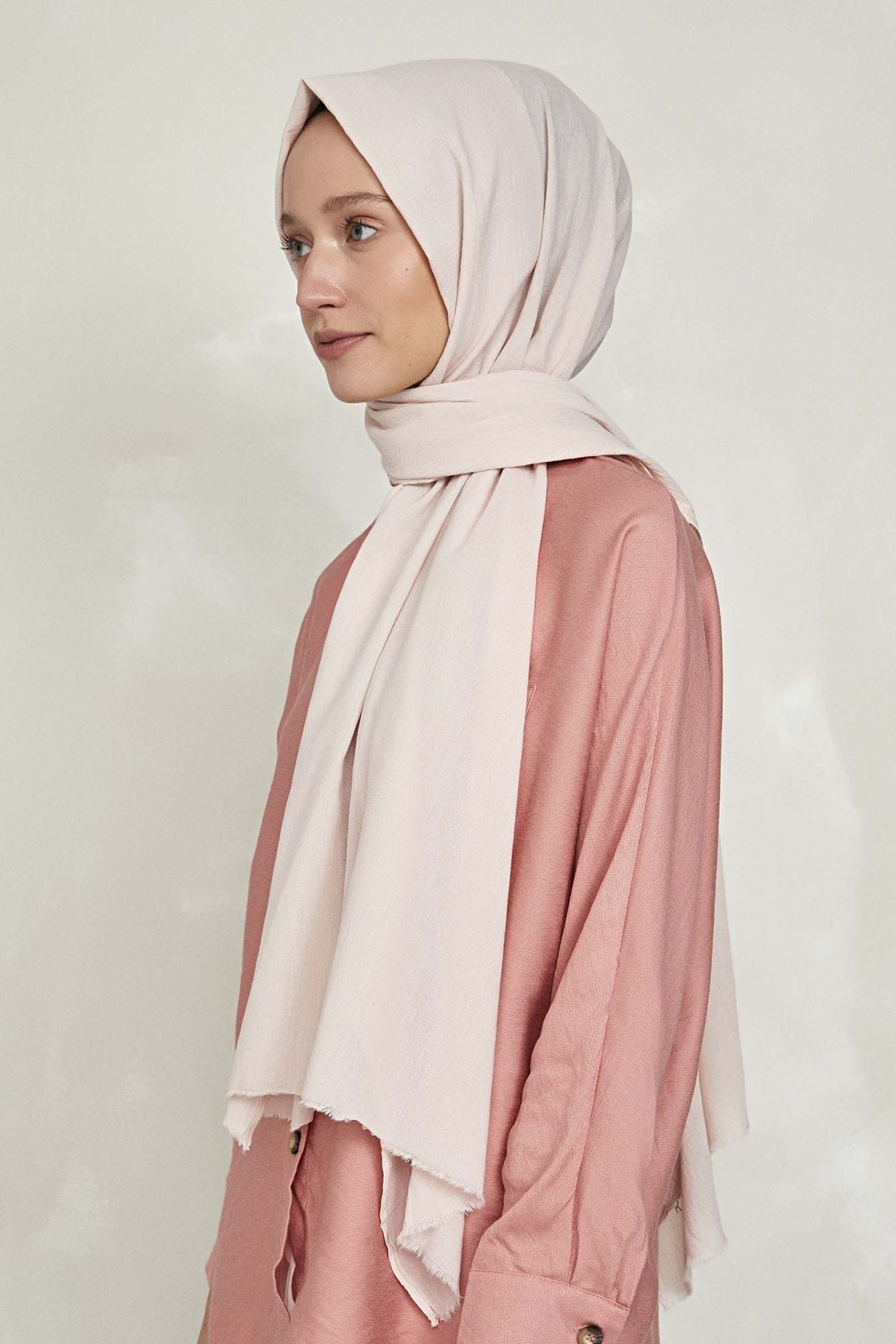 Organik Boyalı %100 Pamuk Şal Pudra