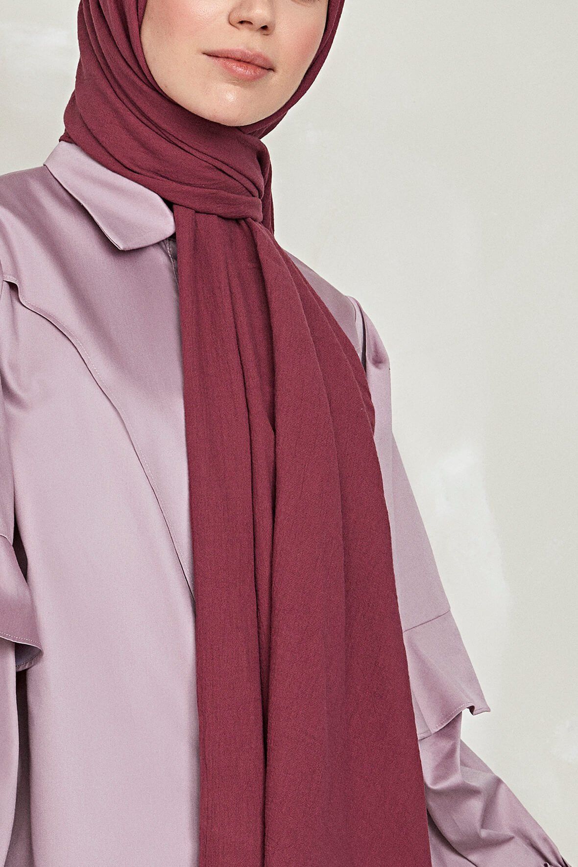 Organik Boyalı %100 Pamuk Şal Vişne