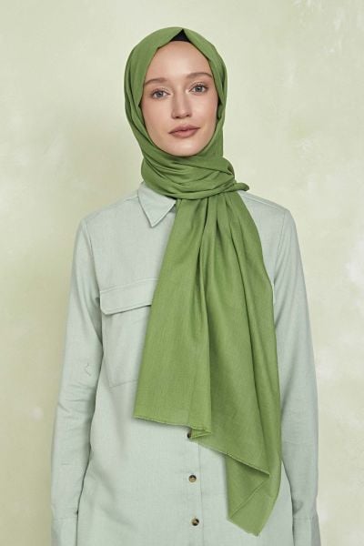 İnce Pamuk Vual %100 Pamuk Şal Fıstık