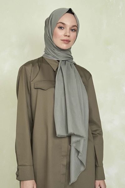 İnce Pamuk Vual %100 Pamuk Şal Çağla