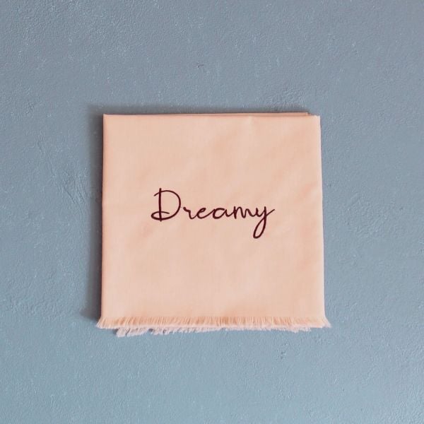 Dreamy Mood Şal %100 Pamuk Pudra Pembe (NAKIŞLI)