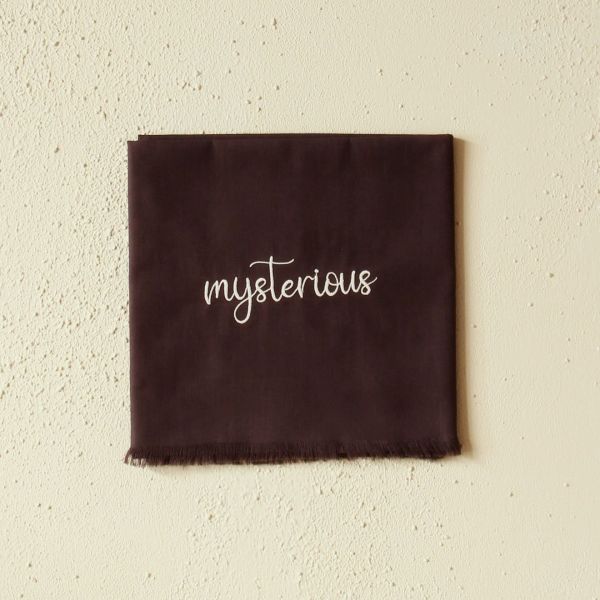Mysterious Mood Şal %100 Pamuk Kahverengi (NAKIŞLI)