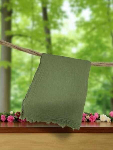 OUTLET Naura Saf Pamuk Şal Yaprak (%100 Pamuk)