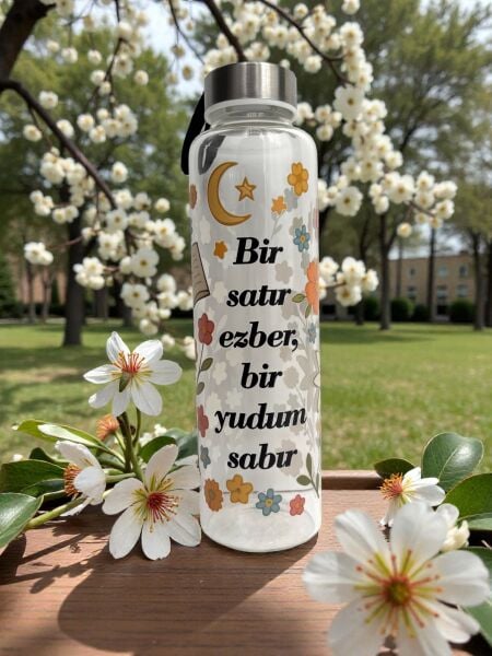 Bir Satır Ezber Cam Su Şişesi