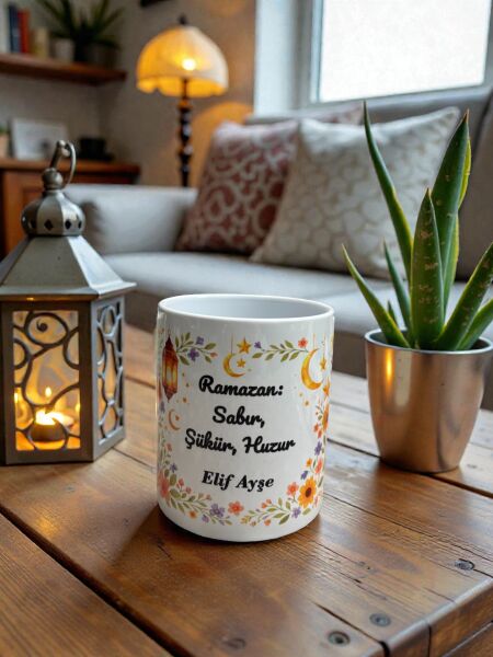 Ramazan; Sabır, Şükür, Huzur İsme Özel Kupa