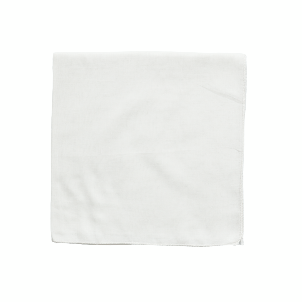 İnce Pamuk Vual 120*120cm Büyük Boy Kare Beyaz %100 Pamuk