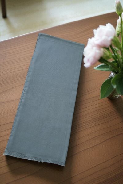 İnce Pamuk Vual %100 Pamuk Şal Gri
