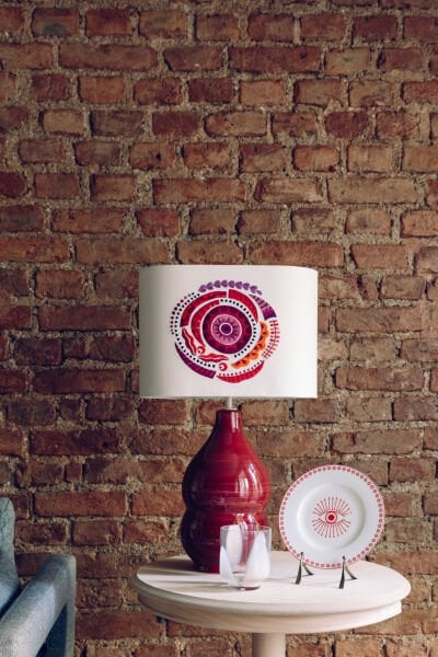Mandala Red El Nakışlı Abajur