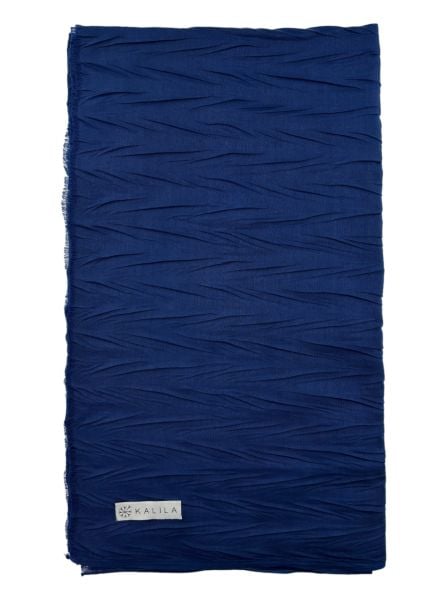 Kalila Pliseli Şal Lacivert