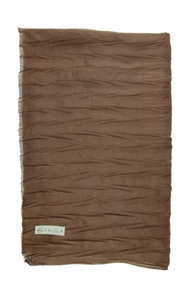 Kalila Pliseli Şal Kahverengi