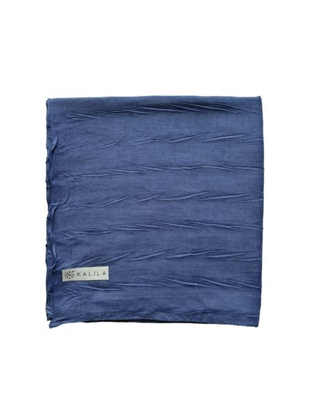 Kalila Pliseli Eşarp Kot Mavi
